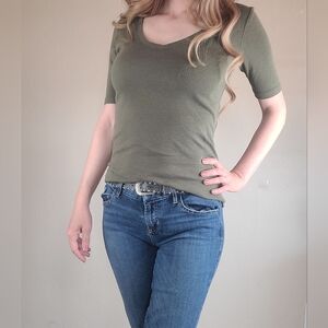 Ralph Lauren Blue Label Short Sleeve T Shirt Womens cotton blend size Small